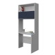 BOOKCASE WITH CURVED DESK COMPOSITION WITH 1 SHELF AND TWO CUPBOARDS