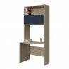 BOOKCASE WITH CURVED DESK COMPOSITION WITH 1 SHELF AND TWO CUPBOARDS