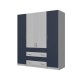 4-PLY WARDROBE WITH 4 DRAWERS