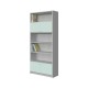 BOOKCASE OF 4 SHELVES AND CUPBOARDS