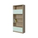 BOOKCASE OF 4 SHELVES AND CUPBOARDS