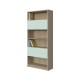 BOOKCASE OF 4 SHELVES, CUPBOARDS AND DRAWERS