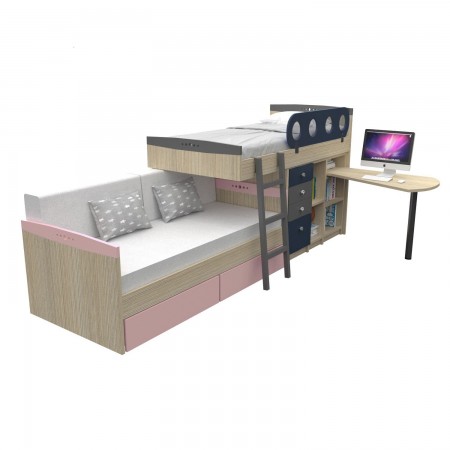 "MAGIC" BUNK BED WITH DESK & SOFA BED WITH DRAWERS