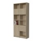 BOOKCASE WITH 7 SHELVES WITH 2 DRAWERS AND THREE DOORS