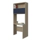 BOOKCASE WITH CURVED DESK COMPOSITION WITH 1 SHELF AND TWO CUPBOARDS