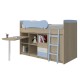 "MAGIC" BUNK BED WITH STORAGE SPACES AND DESKTOP