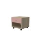 BEDSIDE TABLE ON WHEELS WITH ONE DRAWER