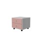 BEDSIDE TABLE ON WHEELS WITH TWO DRAWERS