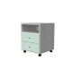 BEDSIDE TABLE WITH TWO DRAWERS AND A SHELF
