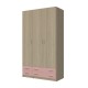 3-PLY WARDROBE WITH 4 DRAWERS