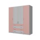4-PLY WARDROBE WITH 4 DRAWERS