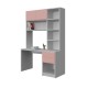BOOKCASE WITH DESK COMPOSITION AND DRAWERS
