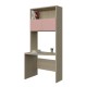 BOOKCASE WITH CURVED DESK COMPOSITION WITH 1 SHELF AND TWO CUPBOARDS