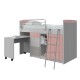 "MAGIC" BUNK BED WITH STORAGE SPACES AND DESKTOP ON WHEELS
