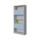 BOOKCASE OF 4 SHELVES, CUPBOARDS AND DRAWERS
