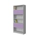 BOOKCASE OF 4 SHELVES, CUPBOARDS AND DRAWERS