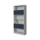 BOOKCASE OF 4 SHELVES, CUPBOARDS AND DRAWERS