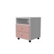 BEDSIDE TABLE WITH TWO DRAWERS AND A SHELF