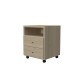BEDSIDE TABLE WITH TWO DRAWERS AND A SHELF
