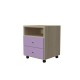 BEDSIDE TABLE WITH TWO DRAWERS AND A SHELF