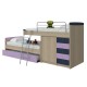 "MAGIC" BUNK BED WITH SOFA BED AND SLIDING BED MECHANISM AND STRORAGE SPACES