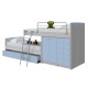 "MAGIC" BUNK BED WITH SOFA BED AND SLIDING BED MECHANISM AND STRORAGE SPACES