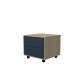 BEDSIDE TABLE ON WHEELS WITH TWO DRAWERS