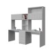 BOOKCASE WITH DOUBLE DESK COMPOSITION AND DRAWERS