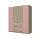 4-PLY WARDROBE WITH 4 DRAWERS