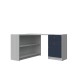 CORNER DESK WITH BOOKCASE AND DRAWERS