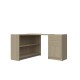 CORNER DESK WITH BOOKCASE AND DRAWERS