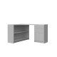 CORNER DESK WITH BOOKCASE AND DRAWERS