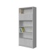 BOOKCASE OF 4 SHELVES AND CUPBOARDS