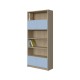BOOKCASE OF 4 SHELVES AND CUPBOARDS