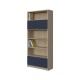 BOOKCASE OF 4 SHELVES AND CUPBOARDS