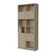 BOOKCASE WITH 7 SHELVES WITH 2 DRAWERS AND THREE DOORS