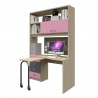 BOOKCASE WITH CURVED DESK COMPOSITION