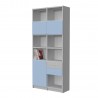 BOOKCASE WITH 7 SHELVES WITH 2 DRAWERS AND THREE DOORS