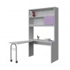 BOOKCASE WITH CURVED DESK COMPOSITION