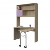 BOOKCASE WITH CURVED DESK COMPOSITION