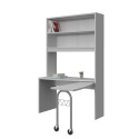 BOOKCASE WITH CURVED DESK COMPOSITION WITH 2 SHELVES