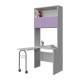 BOOKCASE WITH CURVED DESK COMPOSITION WITH 1 SHELF AND TWO CUPBOARDS
