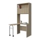 BOOKCASE WITH CURVED DESK COMPOSITION WITH 1 SHELF AND TWO CUPBOARDS