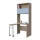 BOOKCASE WITH CURVED DESK COMPOSITION WITH 1 SHELF AND TWO CUPBOARDS