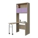 BOOKCASE WITH CURVED DESK COMPOSITION WITH 1 SHELF AND TWO CUPBOARDS