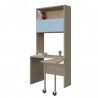 BOOKCASE WITH CURVED DESK COMPOSITION WITH 1 SHELF AND TWO CUPBOARDS