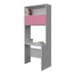 BOOKCASE WITH CURVED DESK COMPOSITION WITH 1 SHELF AND TWO CUPBOARDS