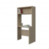 BOOKCASE WITH CURVED DESK COMPOSITION WITH 1 SHELF