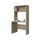 BOOKCASE WITH CURVED DESK COMPOSITION WITH 1 SHELF
