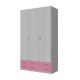 3-PLY WARDROBE WITH 4 DRAWERS